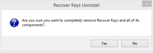 Recover Keys uninstall question