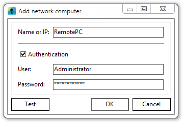 Add Network Computer Window