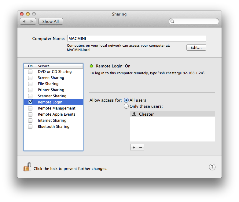 osx remote management