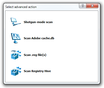Recover Keys Select Advanced Action